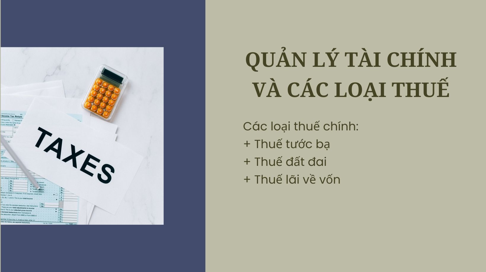 các loại thuế chính của bất động sản úc