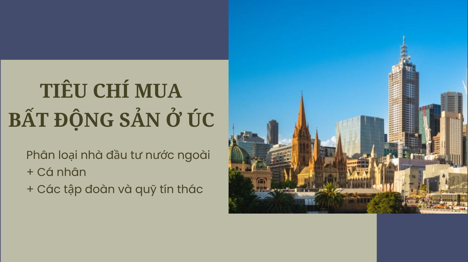 Tiêu chí mua bất động sản Úc