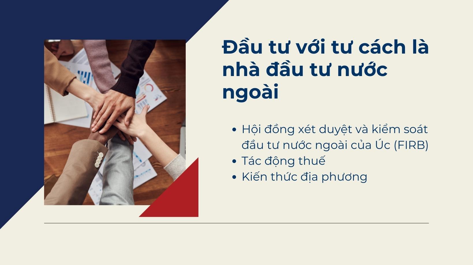 Đăng ký phê duyệt từ FIRB trước khi mua bất động sản ở Úc. Quy trình này đảm bảo tuân thủ các quy định về lợi ích quốc gia