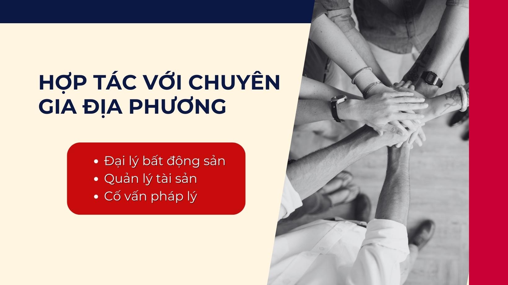 Làm việc với các đại lý bất động sản Úc giàu kinh nghiệm, am hiểu thị trường và có thể cung cấp thông tin chi tiết về các cơ hội đầu tư tốt nhất