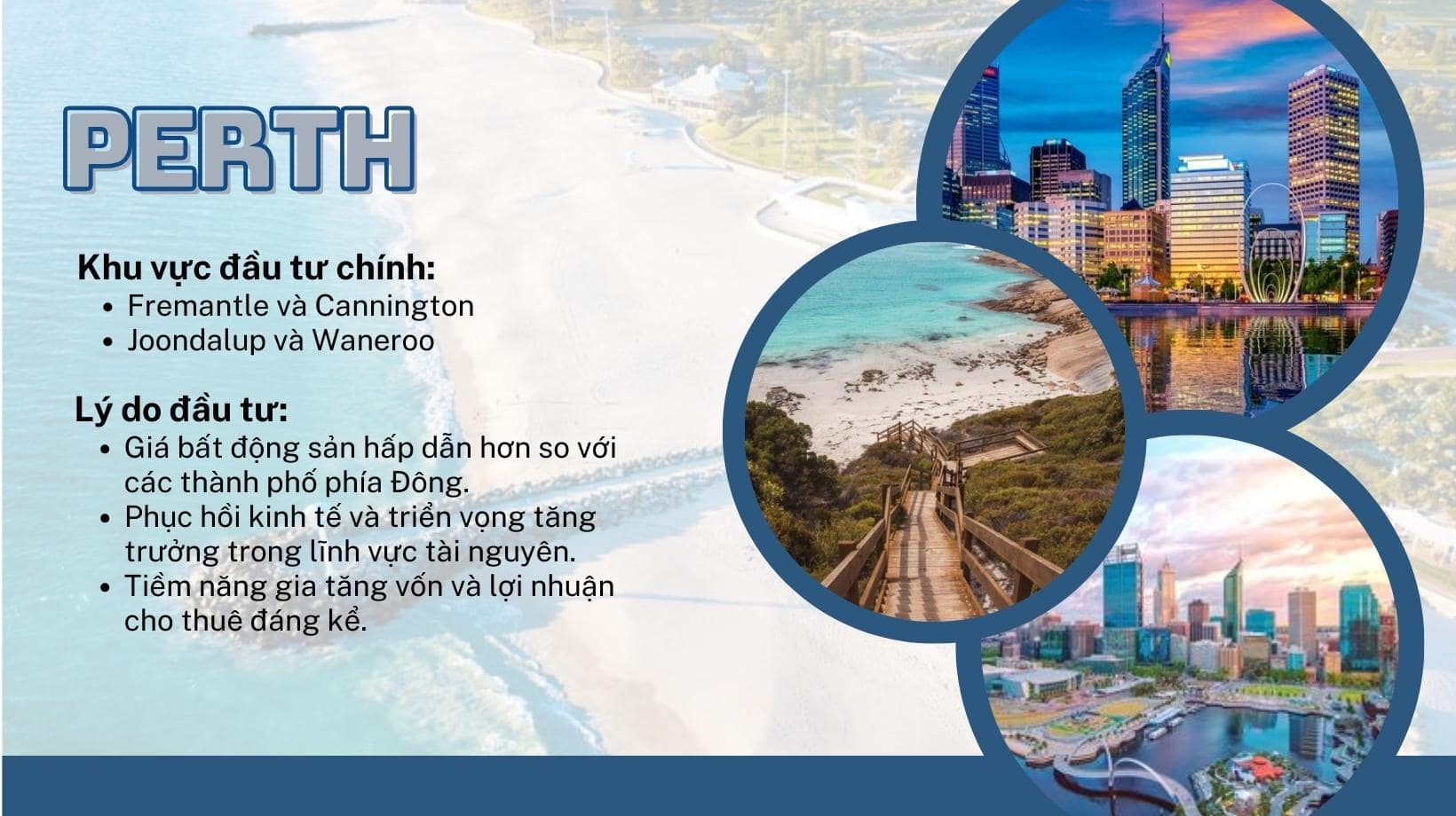 Perth, thủ phủ của Tây Úc, mang lại cơ hội phát triển bất động sản độc đáo.