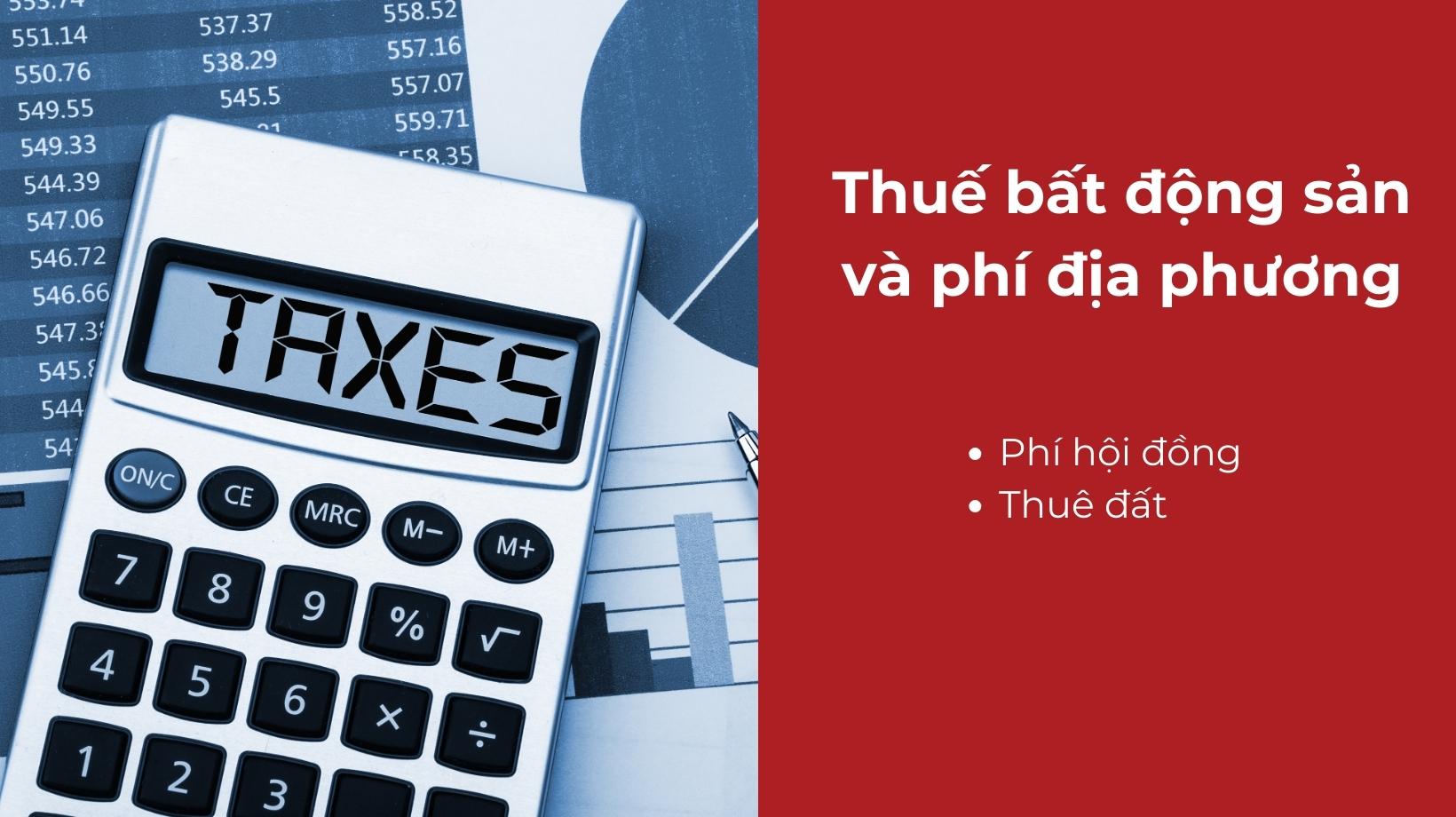 Các hội đồng địa phương áp dụng phí đối với chủ bất động sản để tài trợ cho các dịch vụ cộng đồng