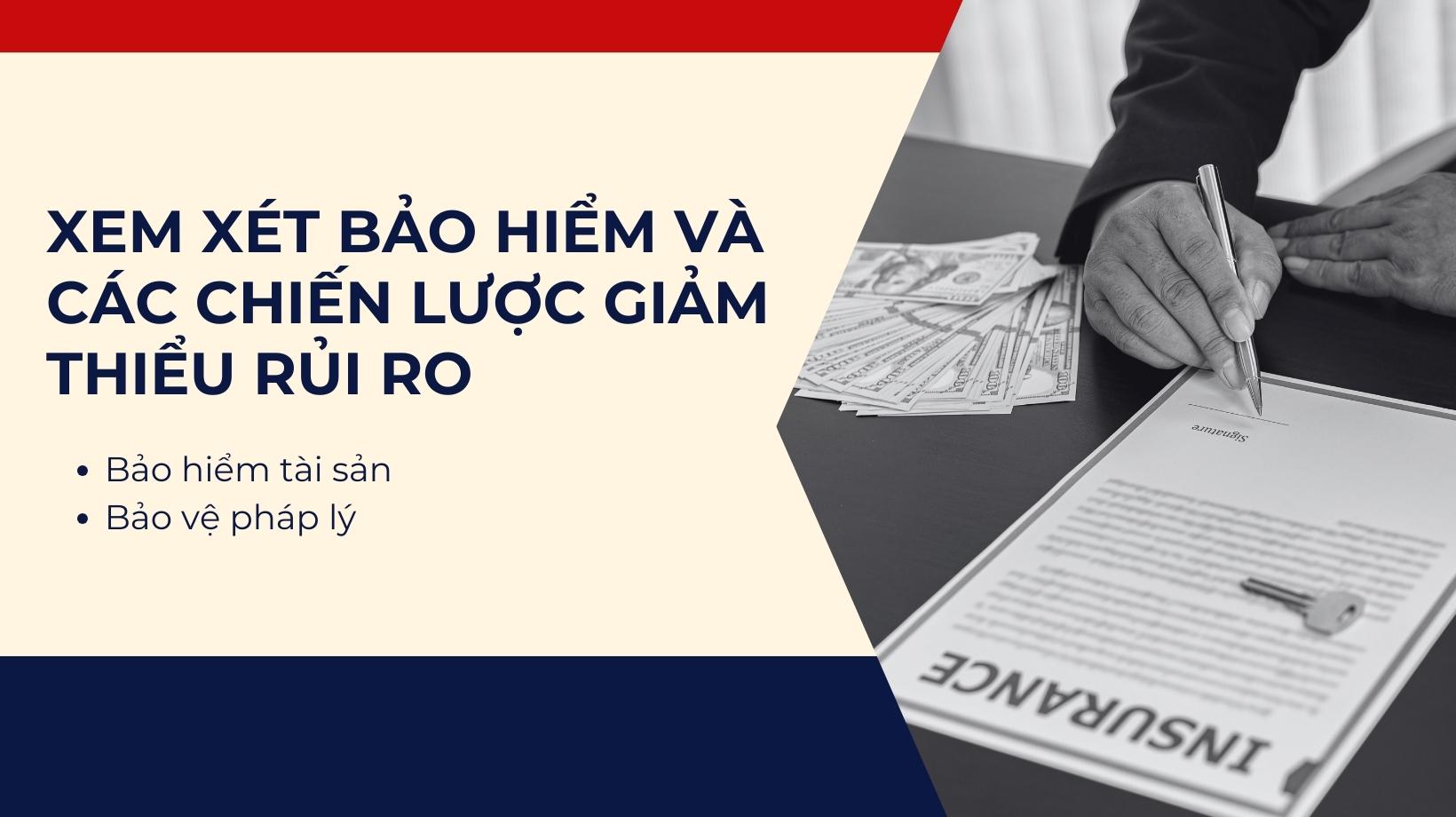 Mua bảo hiểm tài sản toàn diện để bảo vệ trước các rủi ro tiềm ẩn như hư hỏng, trộm cắp, hoặc thiên tai